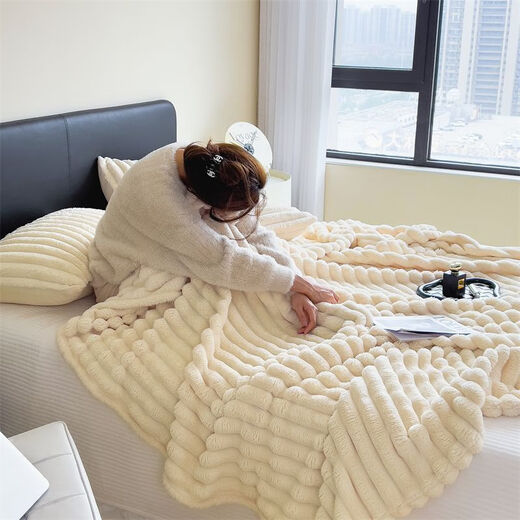 Fantasy Imitation Rabbit Plush Blanket Winter Cover Blanket Sofa Blanket Office Nap Small Blanket Winter Velvet Blanket Shawl Rabbit Fur-Light Pink Soft and Waxy Temperature Locking Soft and Delicate 120x200cm Children's Blanket