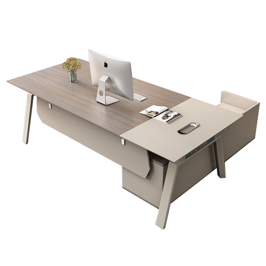 OUDITU Desk Boss Desk Simple Modern President Manager Desk Grand Executive Desk Supervisor Desk Office Desk and Chair Combination South American Cherry The lowest on the entire network 1.8m supervisor desk + removable side cabinet + headrest chair