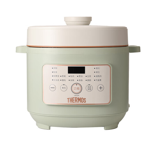 Thermos Mini Capacity Rice Cooker Home Rental Dormitory 1-3 Persons Small Multi-Function Rice Cooker Non-stick Layer Handle Design Smart Rice Cooker Quick Cooking Milk Green 6L Thermos Microcomputer Electric Pressure Rice Cooker Milk Green 1000W