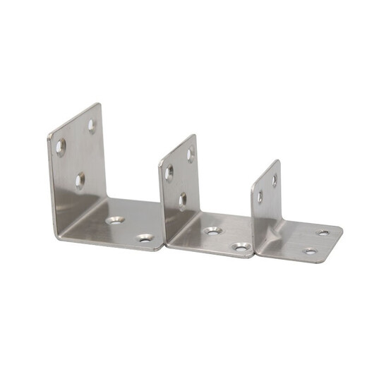 Bingyu thickened stainless steel L-shaped corner code connector angle iron bracket (with screws) straight side 6 holes 30x38x1.2mm thick 10 pieces/pack BYT-492