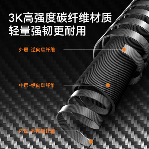 Pelliot Wings outdoor 3K carbon fiber trekking poles foldable ultra-light hiking pole equipment 16403644 orange red