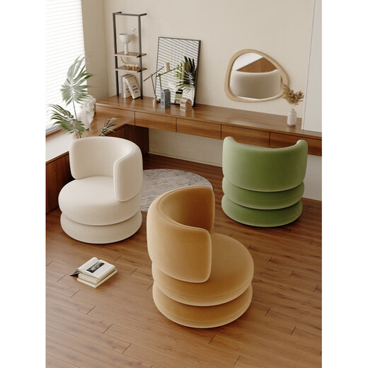 Jie Yun Mao round stool Internet celebrity creative makeup stool bedroom dressing stool modern simple small apartment home dressing table stool new double round dressing stool-default velvet green
