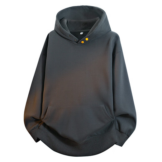 MiiOW American heavyweight hooded sweatshirt for men in spring and autumn trendy loose sports coat casual long-sleeved top old money style navy blue 2XL