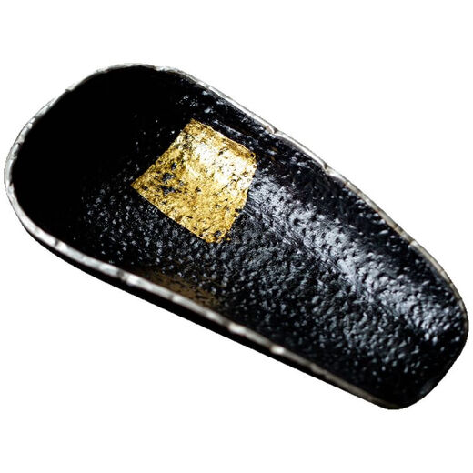 Xinyi gold foil large lacquer art tea spoon tea shovel hand-hammered Zen tea spoon tea set Kung Fu tea tea ceremony accessories gold foil tea spoon