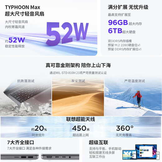 Lenovo Xiaoxin Pro16 2025 and other 20% subsidy optional AI all-round notebook 16-inch thin and light notebook, high-performance design, office gaming, student portable laptop i5-13420H 32G 1T solid state, Xiaoxin 16 IPS full HD screen, hardcover upgrade, full blood graphics card