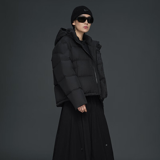 Govan Black Gold Goose Down Jacket Function 5.0 Four Plates 2025 New Short Puff Thickened Women's Down Jacket Black M