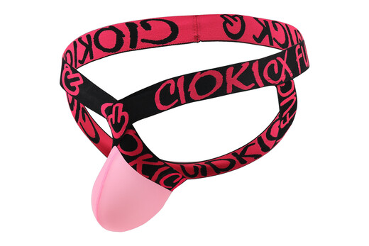 Sexy low-waist men's underwear ice silk JJ hip lift ring thong double thong E066 black M