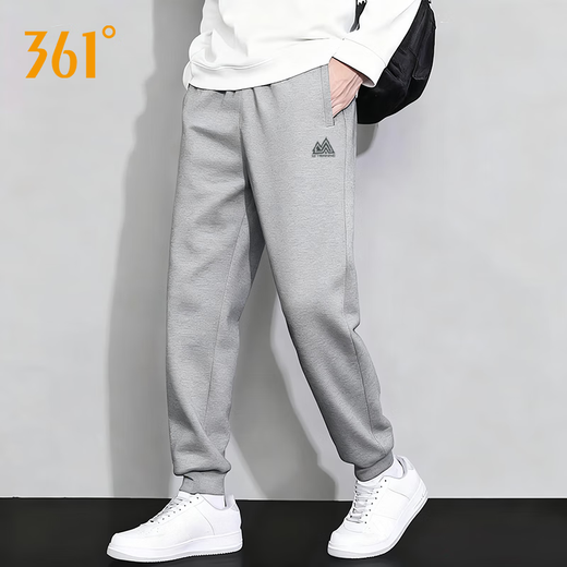 361 Sports pants for men in autumn and winter, new skin-friendly cotton sweatpants, loose and versatile pants for men, men's casual pants, light tile gray (regular leggings - diagonal pockets) 2XL /185 (160-180Jin Jin is equal to 0.5 kg)