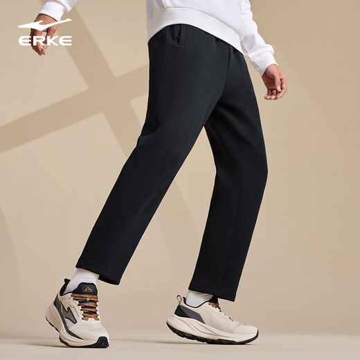 Hongxing Erke sports pants autumn new men's pants straight knitted trousers solid color simple outdoor casual nine-point pants for men