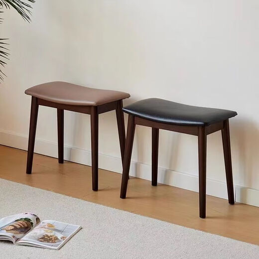 Shitingge Saddle Stool Solid Wood Cosmetic Stool Bedroom Dressing Stool Curved Saddle Stool Household Table Stool Home Shoe Changing Stool Ancient - Saddle Stool New Limited Time