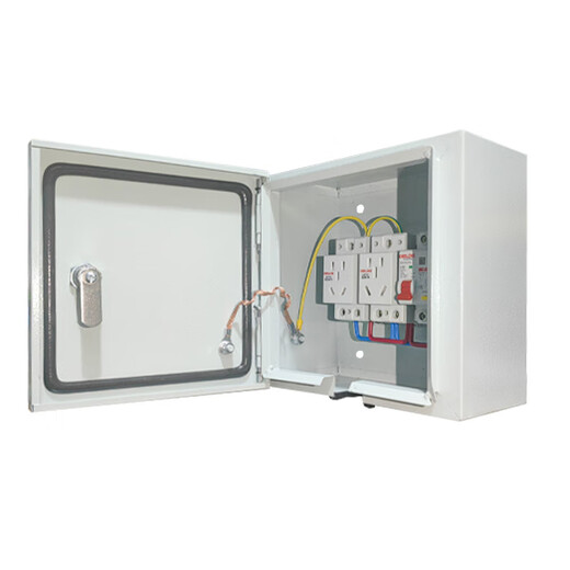 Distribution box electric box household surface-mounted new energy charging protection box with lock outdoor password socket box waterproof and anti-theft 20*15*12 empty box (password lock)