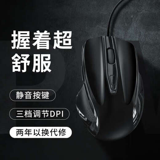 Razer Wired Mouse Silent Office Male Gaming Esports Ergonomic USB Laptop Desktop Computer Universal Mouse Sky Blue Wired Silent Button * Third Level DPI/Comfortable Finger Rest + Mouse Official Standard