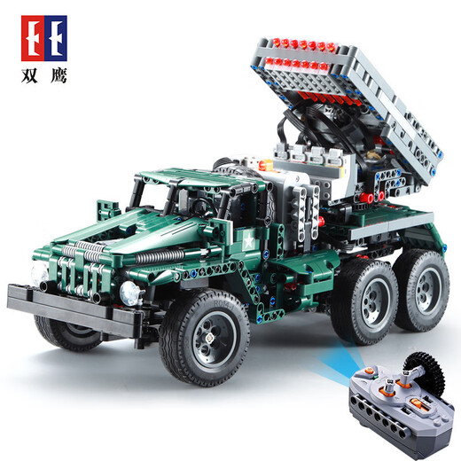 Shantou Lincun cada series remote control building block car tank climbing step car children's educational assembled small particle building block toys C61071 tank