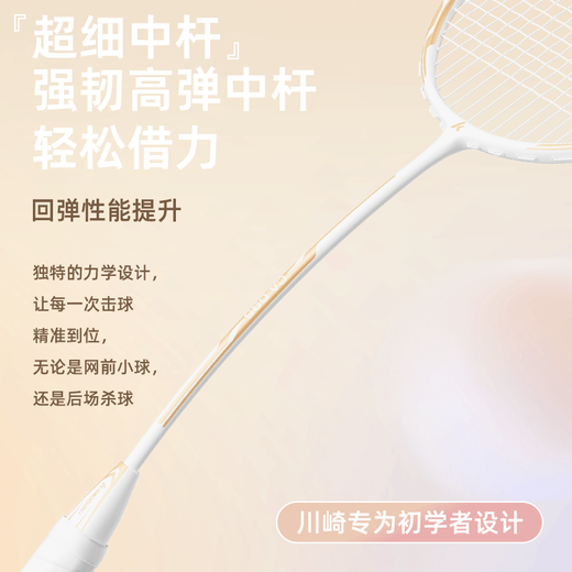 KAWASAKI川崎羽毛球拍对拍套装学生训练入门耐打双拍CA-095黑白金(已穿线)
