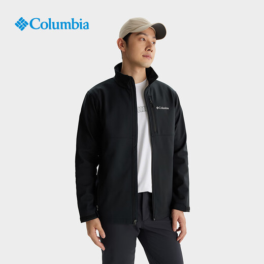 Columbia Outdoor Men's Water Repellent Hiking Lined Fleece Warm Soft Shell Jacket WE6044 007 Black XL (185/104A)