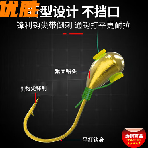 Luo Zhuodou line set seven-star float 18 traditional fishing set finished fish floating fish line set full set tied with high sensitivity spots 2.7m sub-line clip seven-star float 1 set No. 10 main line