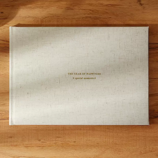 Yusenyi 6-color soft paper fabric cover hot stamping photo album photo book hardcover wedding wedding photo studio high-definition photo brown gray 19-40 pages + 9 inches square 235X235 mm only supports 4