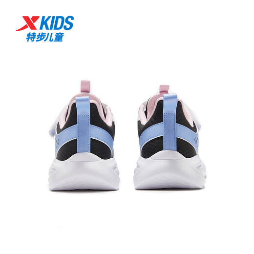 XTEP (XTEP) children's shoes for children and girls, suitable for growth, wide last and Velcro, versatile running shoes, black/XTEP white 36
