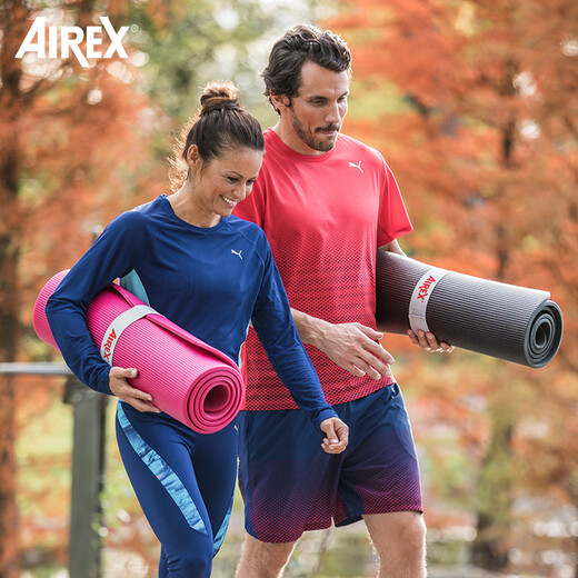 AIREX Swiss AIREX Fitline180 training mat Pilates fitness mat imported shock-absorbing yoga mat Fitline180 training mat__charcoal gray 10mm (beginner)_180x60cm