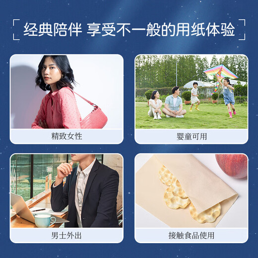 Event Exclusive Starry Night Art Series Handkerchief Paper 4-layer Thickened Small Packet Tissue Paper Not Easily Broken When Wet and Water Portable Event Exclusive 4-Layer 10 Pack