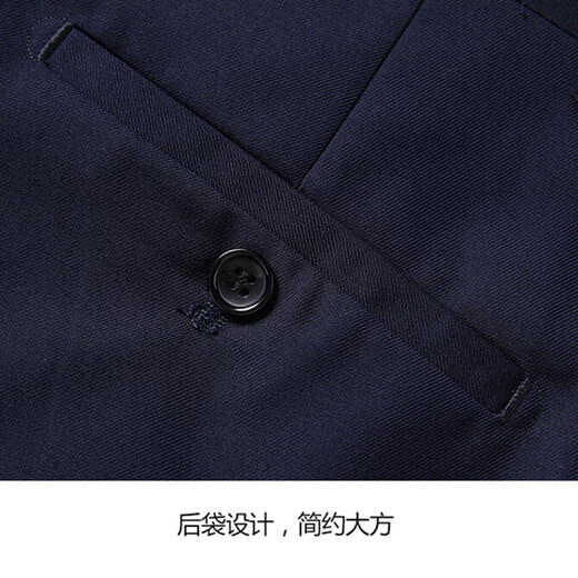 ROMON Suit Men's Slim Professional Formal Wear Business Groomsmen's Wear Groom's Wedding Dress Black XL