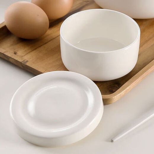 Runhua Nianlong Meige water-proof stewed steamed egg bowl with lid Internet celebrity household fresh-keeping bowl ceramic bowl with lid instant noodle bowl steamed egg custard covered bowl 5-piece set