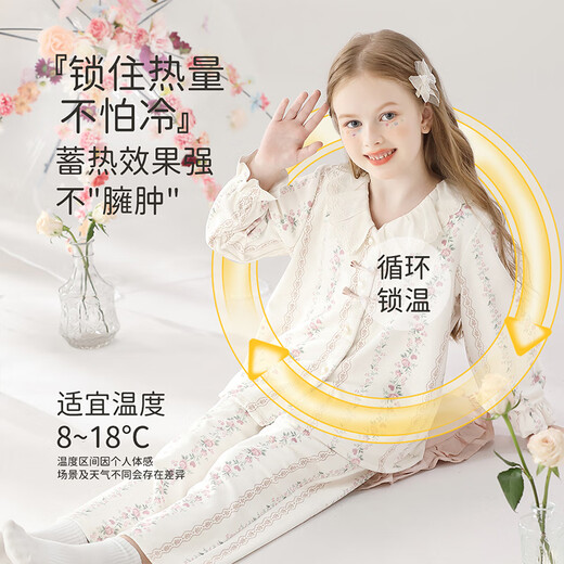Yunxiangyi children's pajamas girls' pajamas autumn and winter type A warm temperament princess Australian plush pajamas set home clothes 16 sizes