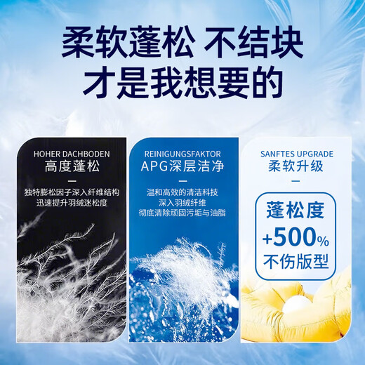 YNK UNIORAM down jacket fluffy detergent washing machine special cleaning agent laundry detergent decontamination shrinking fluffy reducing agent artifact