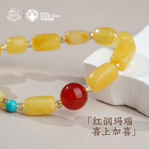 Potala Palace beeswax agate glazed bracelet holding men's and women's 925 silver transfer bead bracelet as a birthday gift to your girlfriend