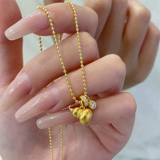 Wanke Fulu Gourd 18k gold necklace for women Nafu 2025 Xinzhong exquisite clavicle chain Fat Fulu