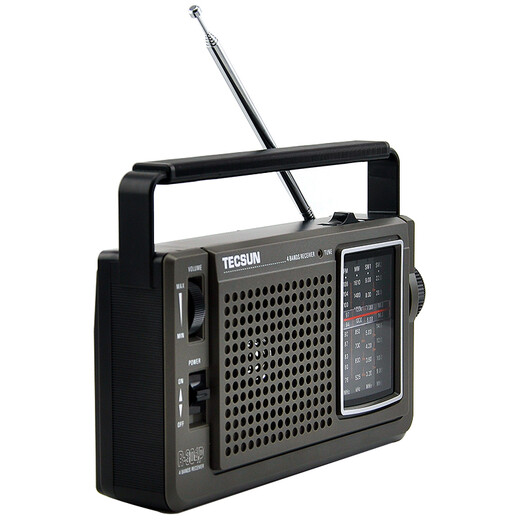 Tecsun R-304P portable pointer radio for the elderly, full-band desktop portable plug-in semiconductor broadcast radio, standard configuration + 2 AA batteries