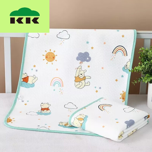 Kocotree透气可洗隔尿垫婴儿童大号防水垫新生儿用品尿布垫姨妈月经垫 太空小熊A类纯棉+防水 50*70cm一条