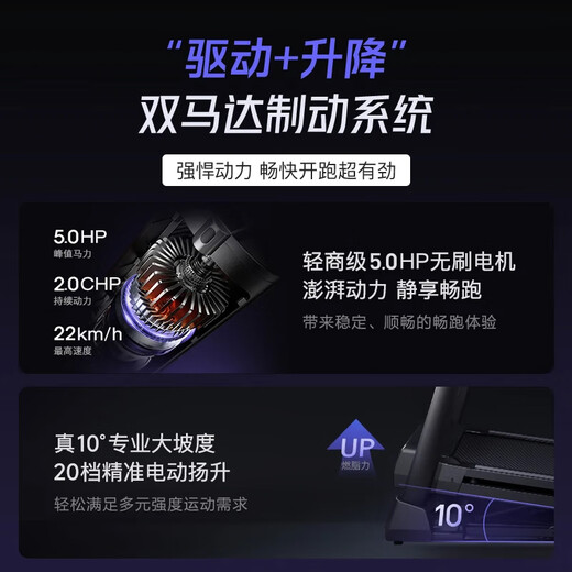 MOKFITNESSMOK T1PRO treadmill household model silent folding commercial gym smart equipment weight loss climbing T1PRO