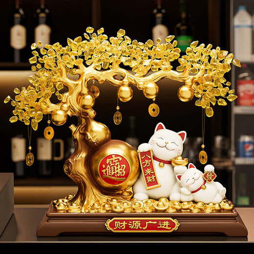 BHM Fortune Tree new store opening decorations, high-end Lucky Cat gifts for opening and moving, housewarming gifts, office decorations, Jingcang Sufa, exquisite gift boxes - Caiyuan Guangjin