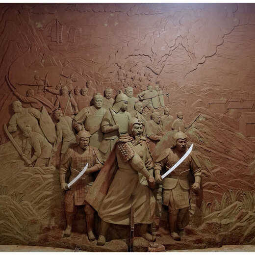 Wen Yijia relief fiberglass sculpture forged copper sandstone cast copper imitation copper figure campus mural plaque stone carving back fiberglass relief 2