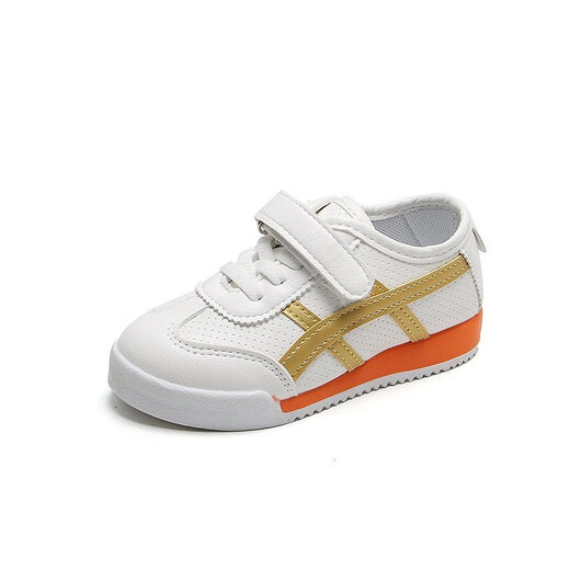 Terranis Yangma recommends baby toddler shoes, small white shoes, spring and autumn 1-2-3, breathable soft sole, casual, versatile and anti-falling, golden leather surface 21_size_inner length 13.5cm