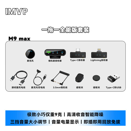 IMVP camera wireless lavalier microphone suitable for Sony ZV-E10 ZV-E10L A7M4 A7C2 camera mirrorless live video outdoor interview noise reduction radio microphone suitable for Sony ZV-E10 II camera microphone