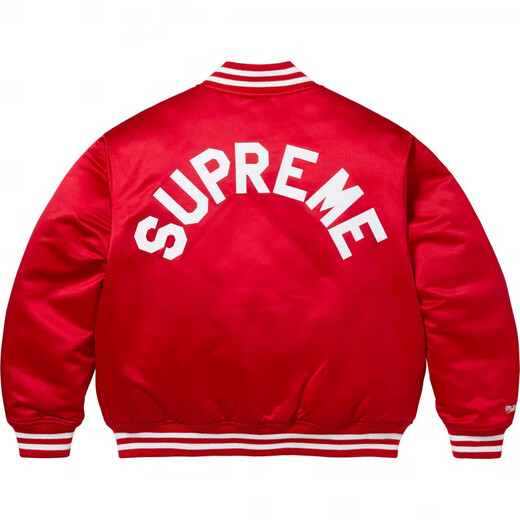 Supreme/MitchellNess joint series FW24 back twill jacket red/Red M