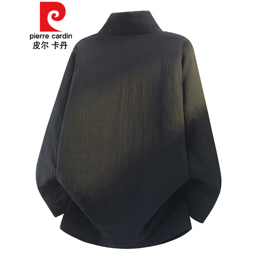 Pierre Cardin Chinese style Tang suit cotton coat men's thickened warm mid-length retro jacket Gray M