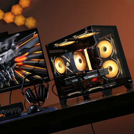 Gigabyte 5060Ti 16G large video memory/RX9060XT triple fan 7650GRE+AMD Ryzen 5 9600X e-sports game live broadcast design sea view room DIY desktop computer host four R5 9600X丨RTX5060