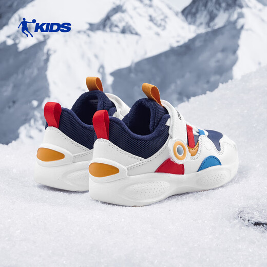 Jordan baby boy plus velvet cotton shoes children's winter leather toddler sports running shoes Serenity Blue/Jordan White 27