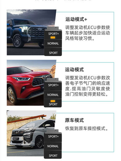 Litian Prado SPORT sports mode Cool Road Ze throttle accelerator Highlander power upgrade module modified to speed up Prado exclusive