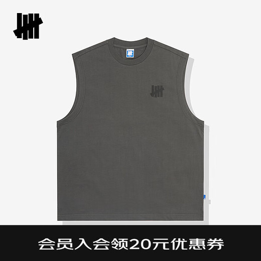 UNDEFEATED Five Stripes Official Summer New Product Trendy Sports Style ICON Sleeveless Vest for Men and Women Brown Black M