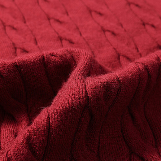 Youngor (YOUNGOR) wool sweater men's wool blended cable textured wool sweater soft, comfortable and rich to wear 2025 shopping mall same style red YYHW635285NYA M 100cm (recommended 125-145Jin Jin equals 0.5 kg)
