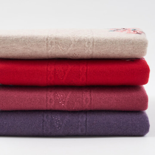 Jintu high-end 100% pure wool sweater for middle-aged and elderly women in autumn and winter, fashionable mother's wear, warm and thickened bottoming sweater, camel color, 100% pure wool, 2XL, recommended 120-135 Jin Jin is equal to 0.5 kg