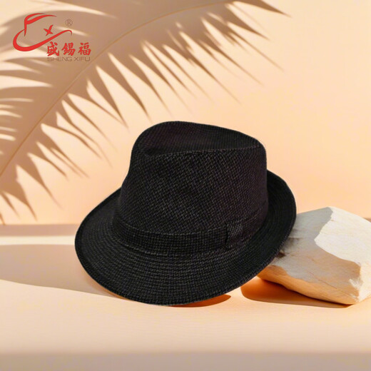 Sheng Xifu Hat Sun Shade British Gentleman Classic Design Solid Color Warm Woolen Hat Gray M (58-59CM)