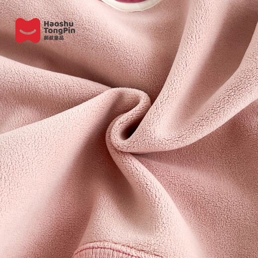 Uncle Hao's children's products are in stock, plus velvet, new autumn and winter 2025 fashionable Korean style trendy girls plus velvet sweatshirt, pink 100 52