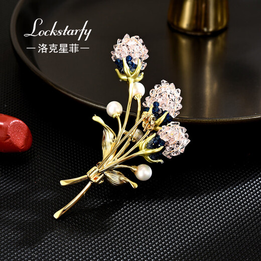 LOCKSTARFY French brand romantic fashion forest bouquet suit brooch for wife and girlfriend anniversary gift corsage LXZ00293 red brand gift box