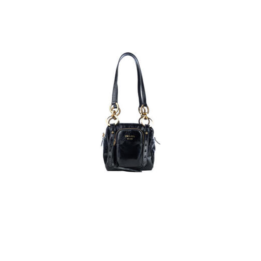 PRADA SS25 Luxury Women's BORSE A MANO Handbag Shoulder Bag Nero One Size