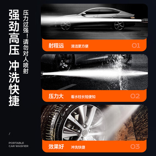 Xianniao high-pressure car washing machine 220v household flushing portable ultra-high-pressure water gun water pump cleaning machine car washing artifact complete set 4800W German Ding with high-pressure multi-functional long water gun + 17 meter pipe + car washing gift package high-power automatic water suction water automatic integrated powerful water spray gun to wash the floor and brush the car artifact
